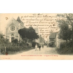 50 SAINT-LAURENT-DE-CUVES. Eglise et le Bourg 1904