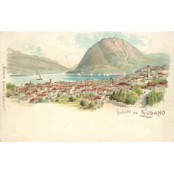 WW SUISSE. Saluto da Lugano vers 1900