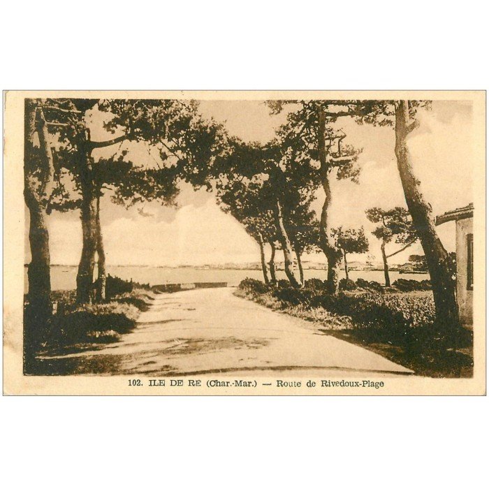 17 Ile De Re Route De Rivedoux Plage 1948