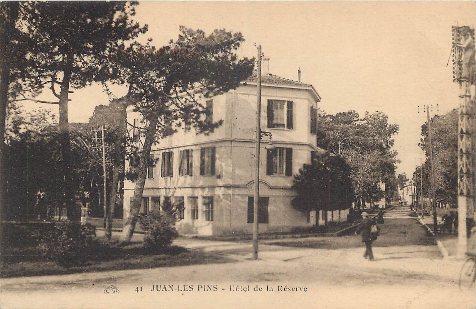 06 JUAN-LES-PINS. Hôtel Restaurant de la Réserve vers 1920