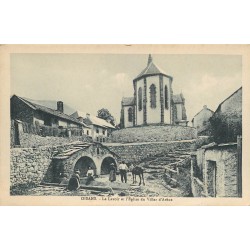 38 OISANS. Le Lavoir et l'Eglise du Villar d'Arène