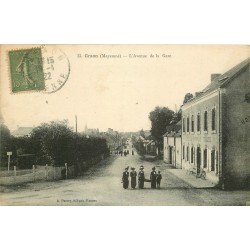 53 CRAON. hôtel Avenue de la Gare animée 1922