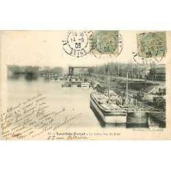 92 LEVALLOIS-PERRET. Nombreuses Péniches sur la Seine 1905