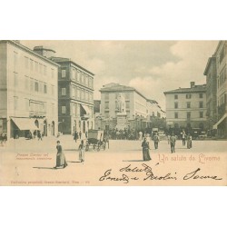 LIVORNO. Piazza Cavour col monumento omonimo verso 1900...