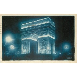 PARIS 1931 Arc de Triomphe illuminations par Jacopozzi