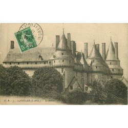 Superbe lot 4 cpa 37 LANGEAIS. Château 1913 et 1925 et 1926