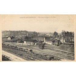 51 SAINTE-MENEHOULD.. La Gare avec locomotive et wagonnets 1915