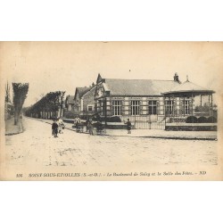 91 SOISY-SOUS-ETIOLLES. Salle des Fêtes boulevard de Soisy bien animée 1928