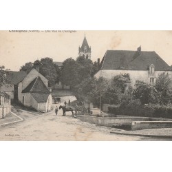 58 CHAULGNES. Une vue du Village avec attelages 1915