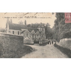 78 FLINS SUR SEINE. L'Eglise et le Cimetière petite animation 1906