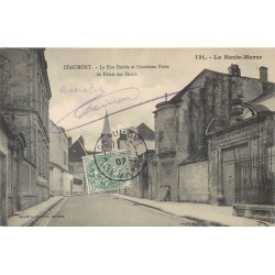 2 Superbes cpa 52 CHAUMONT. Porte Palais des Fleurs rue Decrès et Fontaine du Boulingrin 1907-14