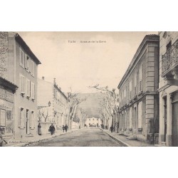 2 Superbes cpa 26 TAIN. Avenue de la Gare et Route Nationale 1914