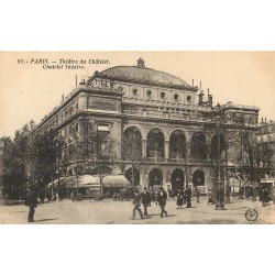 5 Cpa PARIS. Théâtre Châtelet, Gare du Nord, bd St-Michel et Italiens, Place République