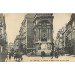 5 Cpa PARIS. Fontaine Molière rue Richelieu, Mairie du 3°, Gare Orléans et Est Quai Orsay