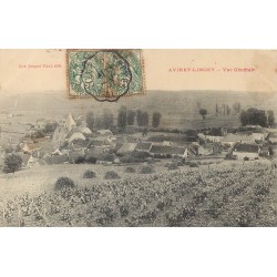 10 AVIREY-LINGEY. Vue générale sur le Village et ses vignes 1907