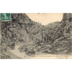 83 OLLIOULES. Les Gorges, passage de la diligence du Beausset 1908