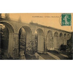 38 SAINT-LATTIER. Train sur le Viaduc Pont du Furan