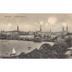 Allemagne HAMBOURG. Lombardsbrücke 1911
