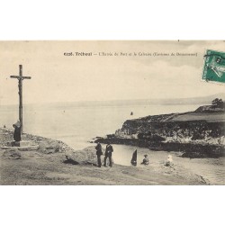 29 TREBOUL. Entrée du Port et le Calvaire 1908
