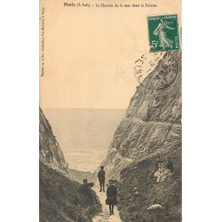 76 PENLY. Animation sur le Chemin de la Mer dans la Falaise 1911