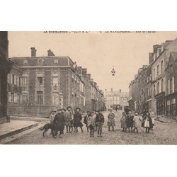 50 LA HAYE PESNEL. rue de l'Eglise avec Pharmacie 1904