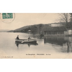 38 PALADRU. Rameur en barque sur le Lac 1911