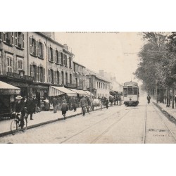 50 CHERBOURG. Tramway Rue de l'Abbaye Tabac et Cycles Humber