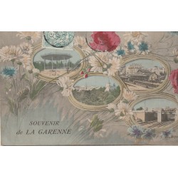 92 LA GARENNE. Multivue et fleurs 1911