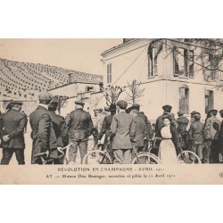 51 AY EN CHAMPAGNE. Maison Otto Bissinger incendiée et pillée pendant la Révolution en Champagne de 1911
