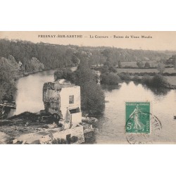 72 FRESNAY-SUR-SARTHE. La Coursure ruines du Vieux Moulin 1916