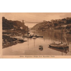 ROYAUME-UNI. Clifton Suspension Bridge from Rownham Fields 1910