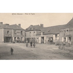 53 MERAL. Place de l'Eglise 1916 Café Bellanger et Hôtel du Chêne Vert