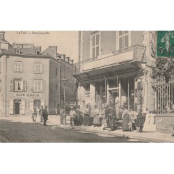 53 LAVAL. Café Queslin et Epicerie Lingerie Sureau rue Joinville 1908