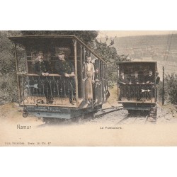 Belgique NAMUR. Le Funiculaire avec ses employés vers 1900