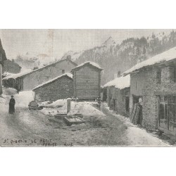 08 SAINT-QUENTIN-LE-PETIT. Petite rue sous la neige 1904