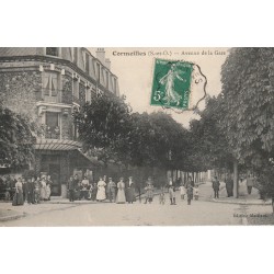 95 CORMEILLES EN PARISIS. Café Restaurant Avenue de la Gare 1908