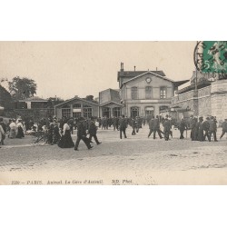 PARIS 16° La Gare d'Auteuil bien animée 1915