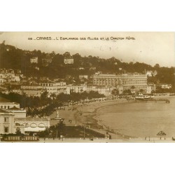 Superbe lot 4 cpa 06 CANNES. Carlton Hôtel Esplanade des Alliés, Château et Abbaye St-Honorat et vues .