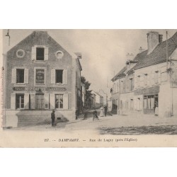 77 DAMPMART. Bar Morelle et vins Dupuy rue de Lagny vers 1900