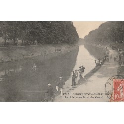 94 CHARENTON-SAINT-MAURICE. La Pêche au bord du Canal 1911