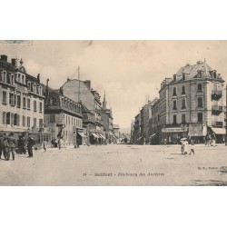 90 BELFORT. Faubourg des Ancêtres avec son Hôtel et Café 1907