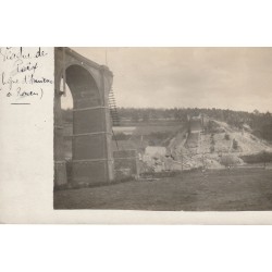 80 VIADUC DE POIX à moitié démoli Ligne chemin de fer d'Amiens à Rouen 1914