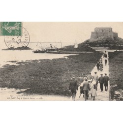 Lot 4 Cpa 35 SAINT-MALO. Petit Bey, Escalier Grand-Bey, Passerelle des Blés et Mole des Noires