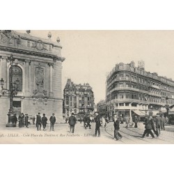 10 Cpa 59 LILLE Théâtre Porte Paris Palais Justice Place République Gare rue Nationale Faidherbe Eglise