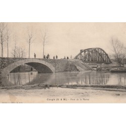 Superbe Lot 2 Cpa 77 CONGIS. Pont de la Marne et du Gué à Tresmes avec Pêcheurs 1904