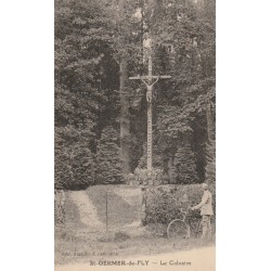 Lot 3 Cpa 60 SAINT-GERMER-DE-FLY. Calvaire avec cycliste, Eglise et Sainte-Chapelle