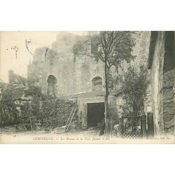 5 cpa 60 COMPIEGNE Ruines Tour Jeanne d'Arc 1905, Le Palais, Château et Parc, Porte de l'Arsenal