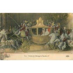 6 cpa 78 Versailles VOITURES. Mariage Napoléon, Sacre Charles X, Carrosse Souverains Etrangers