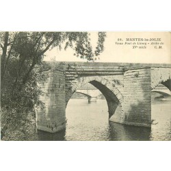 2 cpa 78 MANTES-LA-JOLIE. Arche du Vieux Pont de Limay, le Raynois et Ermitage Saint-Sauveur 1915