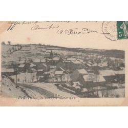 63 SAINT-ELOY-LES-MINES. Le Vieux Bourg sous la neige vers 1905